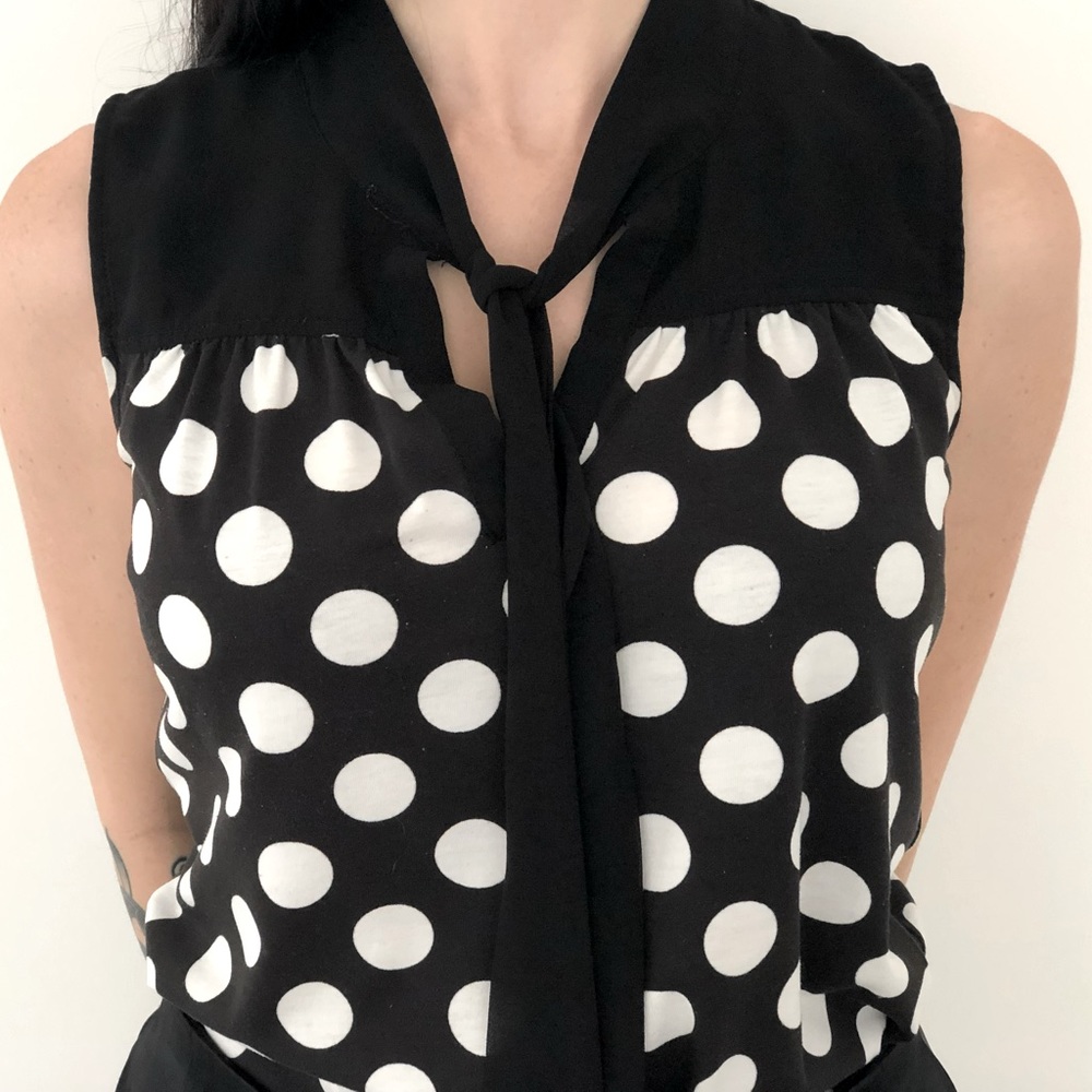 Jacob Black Polka tank blouse - Medium